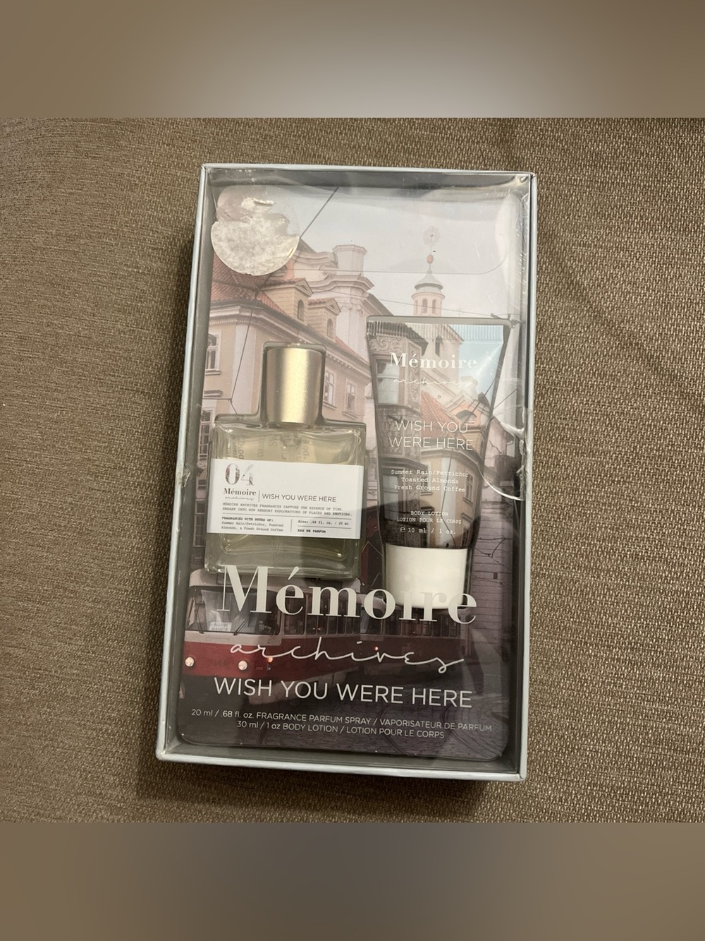 04 Wish You Were Here Mémoire Archives .68 oz. BONUS 1 oz Body Lotion New In Box